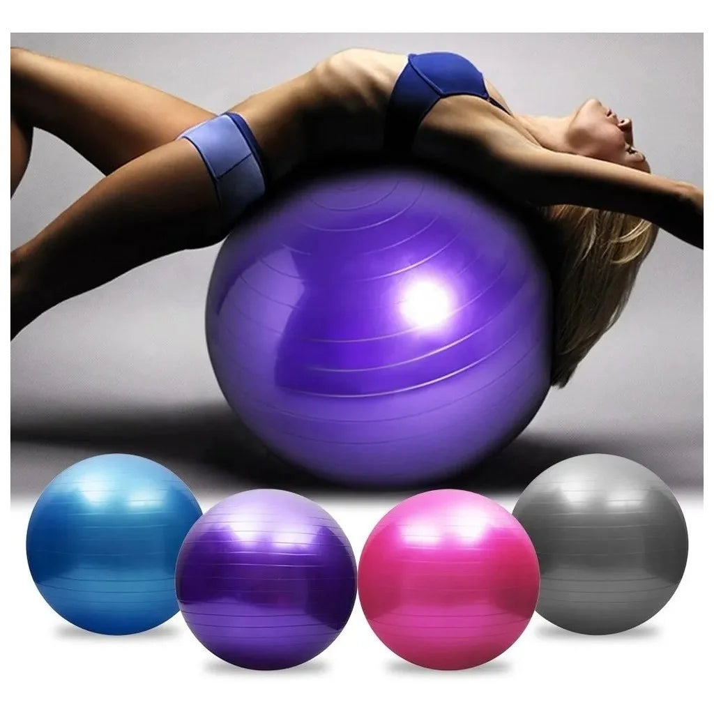 Stability Ball for Pilates Yoga and Abdominal Exercises 55cm or 65cm Strengthens Core and Improves Balance and Posture