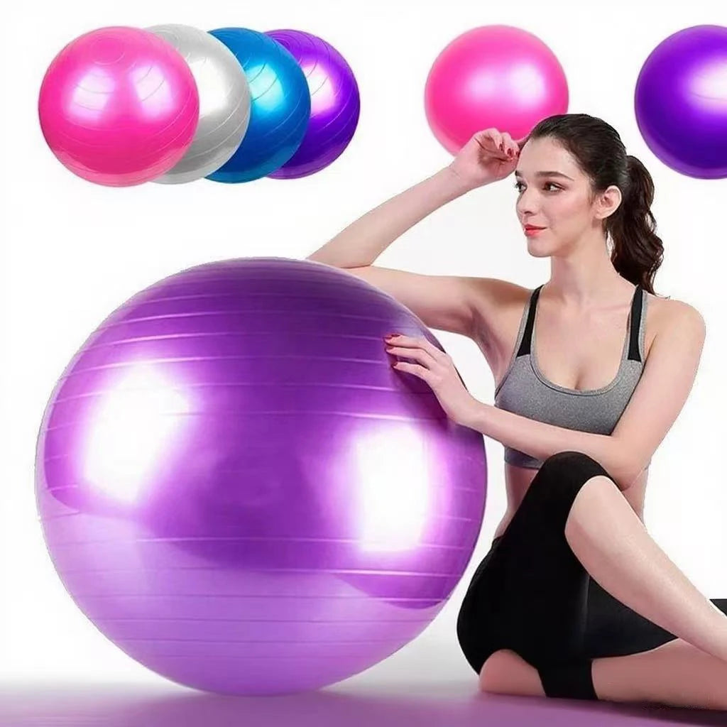 Stability Ball for Pilates Yoga and Abdominal Exercises 55cm or 65cm Strengthens Core and Improves Balance and Posture