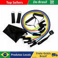 Kit 11 Faixas Elásticas TPE com Acessórios