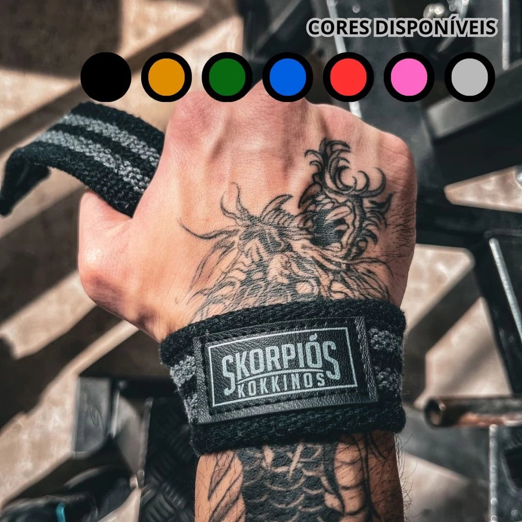 Par Straps 100% algodão para academia, cross fit e musculação.