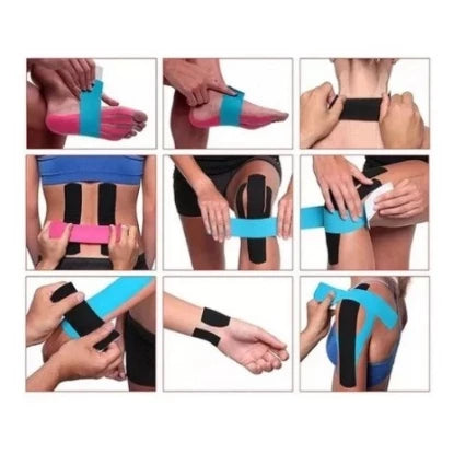 Bandagem Elástica 5cm X 5m - Fita Kinesio Tape Fisioterapia Ortopedia