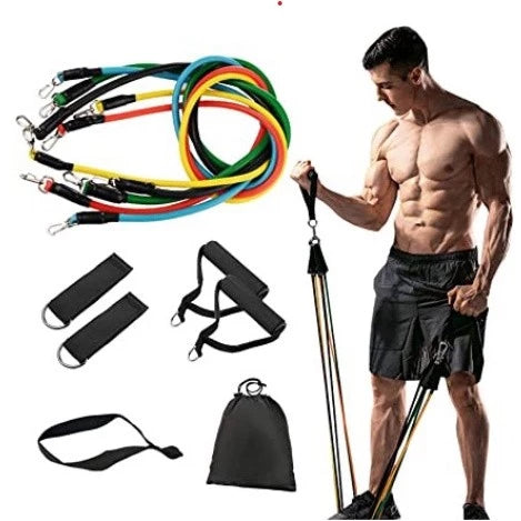 11 Pçs / Elásticos Puxar Corda Para Casa Ginásio Equipamentos De Treino Exercício Resistência