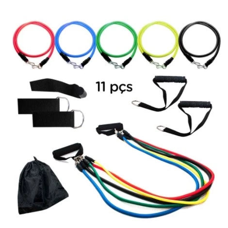 11 Pçs / Elásticos Puxar Corda Para Casa Ginásio Equipamentos De Treino Exercício Resistência