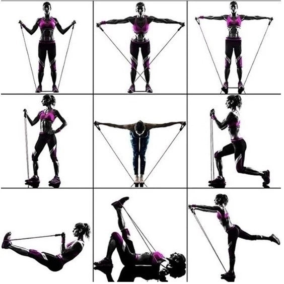 11 Pçs / Elásticos Puxar Corda Para Casa Ginásio Equipamentos De Treino Exercício Resistência