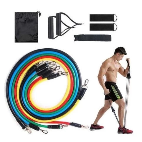 11 Pçs / Elásticos Puxar Corda Para Casa Ginásio Equipamentos De Treino Exercício Resistência